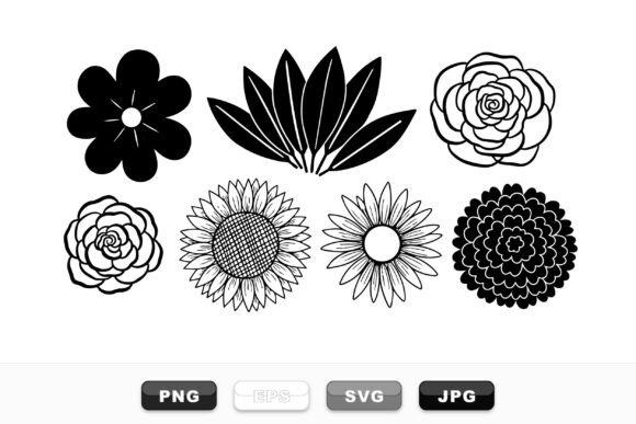 Black and White Floral Clipart Set Review