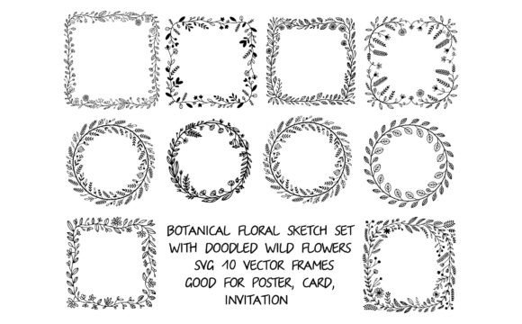 Doodled Wild Flowers Svg Frames Review