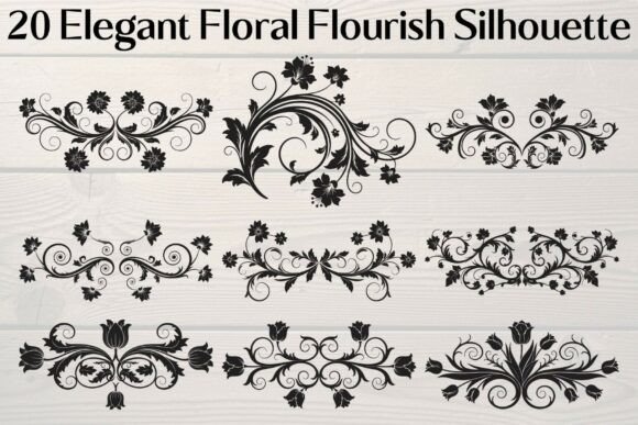 Elegant Floral Flourish Silhouette Review