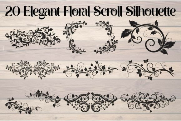 Elegant Floral Scroll Silhouette Review