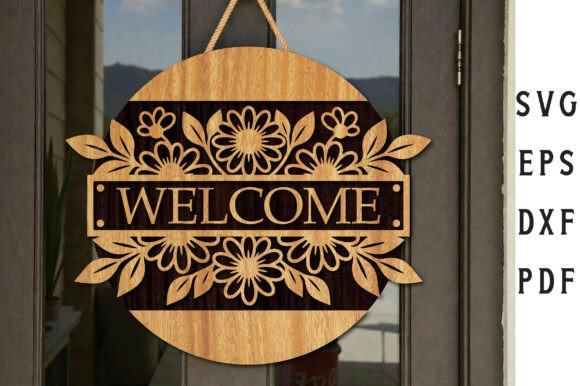 Floral Door Welcome Sign Laser Cut Review