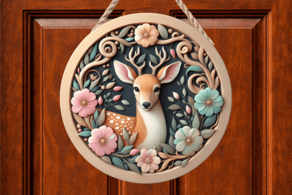 Floral Fawn Woodland Animal Door Sign Review