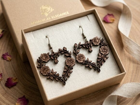 Floral Heart Wreath Laser Cut Earring Review