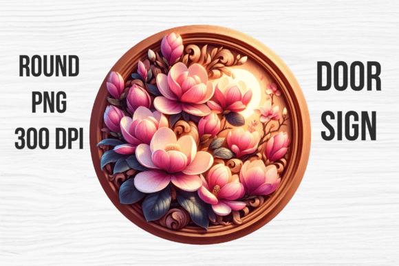 Floral Pink Peony Round Door Sign Review